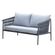 1 Sofa 2 Lugares Brava Rivatti 151cm -Largura- Estofado Cinza Base em Aluminio e Corda Nautica Grafito